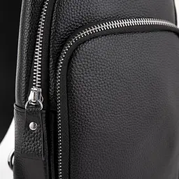 Шкіряний чорний слінг через плече Tiding Bag A25F-5058A - мініатюра 2