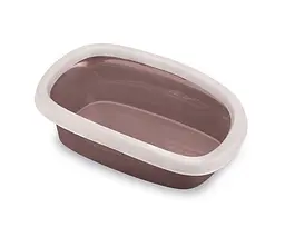 Stefanplast Sprint 20 - Туалет для котів з високими бортиками 39x58x17 см коричнево-рожевий