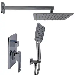 Душова система Globus Lux PIANO GLPN-205-SMART хромована вбудована з верхнім і ручним душем для ванни - мініатюра 5
