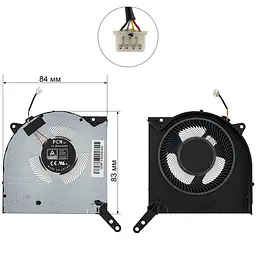 Вентилятор 2шт для ноутбука LENOVO Legion 5 Pro 16ITH6H 10V (CPU + GPU) (Кулер)