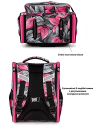 Ортопедичний шкільний рюкзак (ранець) School Standard 3 в 1 для дівчинки 570 гр 14,5 літрів Сірий з рожевим - мініатюра 5