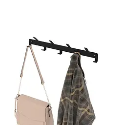 Вішак для одягу та рушників Nice & Cozy Coatrack на 9 гачків чорний