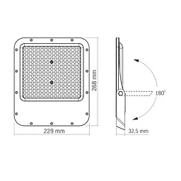LED прожектор Videx Premium F2, 150W 5000K (26172-000) - мініатюра 7