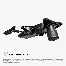 Крісло Mealux Flow Lite Fabric Grey (HF-B20 F/G) - мініатюра 8