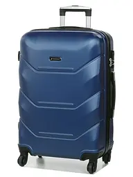 Валіза середня M Madisson Snowball 32303 пластикова 70л Темно-синій
