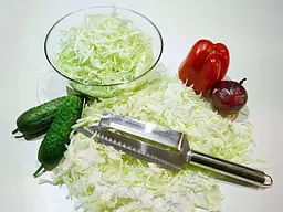 Багатофункціональна шинковка з нержавіючої сталі 11/13 30 см ніж Рома Kitchen Master 81659 - мініатюра 9