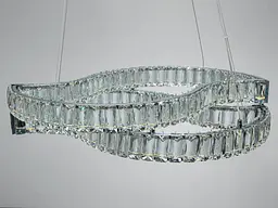 Сучасна підвісна LED-люстра з кришталем Diasha D8920/600x400CH, 86W, хром, 58×40 см - мініатюра 4