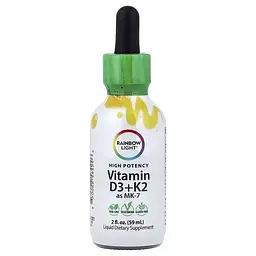 Вітамін D3 та K2 у формі MK-7 Rainbow Light Vitamin D3 + K2 as MK-7 59 мл - мініатюра 3