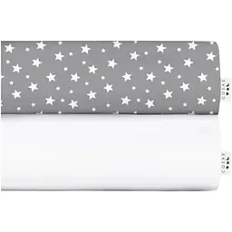 Набір простирадл полуторне Cosas WHITE/GREY STARSFALL 155х240 см (SetSheet_White_StarfallGrey_155х240)