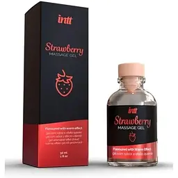 Гель для масажу - Intt Strawberry Massage Gel, 30 мл