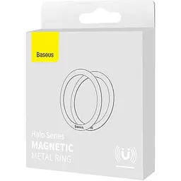 Пластини для автотримачів Baseus Halo Series Magnetic Metal Ring Silver (PCCH000012) [117260] - мініатюра 7