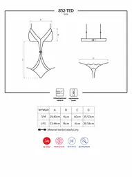Боді Obsessive 852-TED-1 L/XL чорний - мініатюра 7