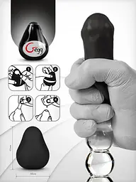 Мастурбатор-яйце Gegg Black, 6.5х5 см - мініатюра 3