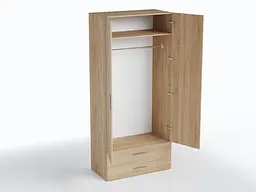 Шкаф для одягу зі штангою та двома ящиками Moreli TS-02 1000x2180x520 мм Дуб сонома (zg-s2-sonoma) - мініатюра 4