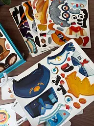 Магнітна книга костюми професії для дітей набір магнітний конструктор з картками дитяча розвиваюча гра - мініатюра 8