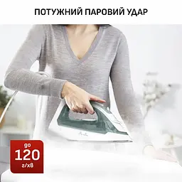 Праска Tefal Virtuo 30 2000 Вт 240 мл паровий удар 120 г постійна пара 27 г керамічна підошва біло-зелений - мініатюра 9