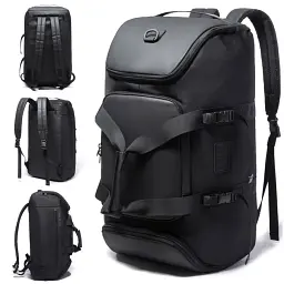 Сумка дорожня Bange BG-7088 Рюкзак туристичний трансформер ручна поклажа 37л Black (19382) - мініатюра 4