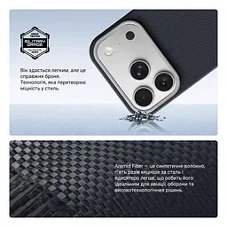 Чехол ArmorStandart BlackIcon Aramid Plain MagCase для Apple iPhone 17 Pro Black (ARM90160) - мініатюра 4