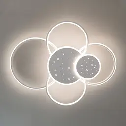 LED люстра модерн 2448WH dimmer - мініатюра 5