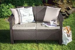 Диван садовий Keter Corfu II Love seat пластиковий коричневий - мініатюра 5