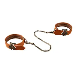 Набір для бондажу LOCKINK 8-Bondage-Straps Restraint Set, коричневий, 8 ременів з натуральної шкіри - мініатюра 4