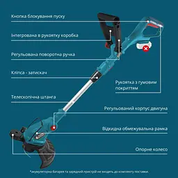 Акумуляторний тример Konner & Sohnen без АКБ та ЗП KS GT-20V - мініатюра 14
