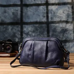 Жіноча шкіряна сумка з ефектним драпіруванням Vintage 23х15х7 см sum0027532 - мініатюра 10