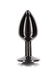 Анальна пробка Taboom Butt Plug With Diamond Jewel M, 8,5 см (чорний)