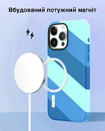 Кольоровий чохол Vokamo для iPhone 15 із магнітом MagSafe Blue - мініатюра 4