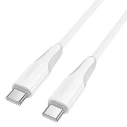 Дата кабель Borofone BX119 New Type-C to Type-C 60W (1m) White - мініатюра 3