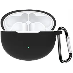 Чохол-накладка DK Silicone Candy Friendly з карабіном для Huawei FreeBuds 4i (black)