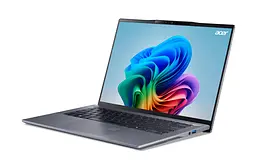 Ноутбук Acer Swift Go 14 AI SFG14-01 14.5' WQXGA IPS, Quallcomm X1P-42100, 16GB, F1TB, UMA, Win11, сірий (NX.KYXEU.005) - мініатюра 2
