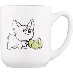 Чашка Ardesto Corgi керамічна біло-сіра 380 мл (AR3054) - мініатюра 2