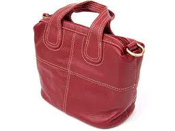 Жіноча шкіряна сумка на блискавці Vintage 25х27х5 см sum0013989