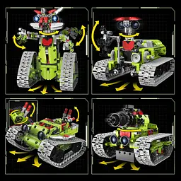 Конструктор робот програмований STEM-робот 5 в 1 Robots  Variable Warrior з пультом і додатком робот-трансформер для дітей на радіокеруванні, 705 деталі - мініатюра 4