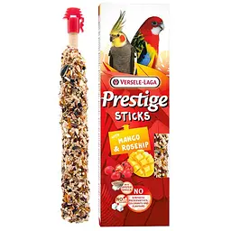 Ласощі для середніх і великих папуг Versele-Laga Prestige Sticks Верселе-Лага манго і шипшина (2 шт) 140 г (223598)