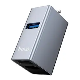 Перехідник HOCO 3-in-1 converter HB54A (Type-C to USB2.0 x 2+USB3.0)