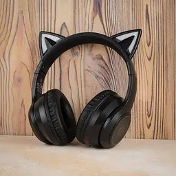 Накладні навушники Onikuma Bluetooth Gaming CAT with LED B90, 800mAh, BT5.0, AUX, 800mAh, 15h, black - мініатюра 5