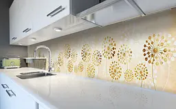 Кухонний фартух Незвичайні Кульбаби вінілова для кухні 65х250 см Рослини Бежевий Happy Pocket Z183935 - мініатюра 5