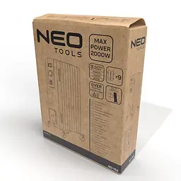 Neo Tools Обігрівач оливний 25м2 2000Вт мех. упр-ння 9 секцій білий - мініатюра 6
