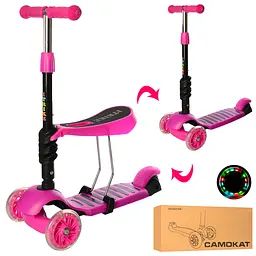 Дитячий самокат iTrike JR 3-054-P MAXI з кошиком - мініатюра 2
