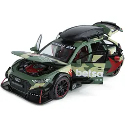 Колекційна металева модель автомобіля АвтоЕксперт Audi RS6 DTM з автобоксом на дах, інерцією, світлом та звуком 1:24 - мініатюра 3
