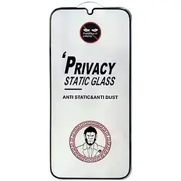 Захисне скло Privacy 5D (тех.пак) для Samsung Galaxy A07 Чорний - мініатюра 2