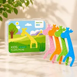 Дитячий флос на тримачі Healthy Smile Kids, 40 шт, для очищення міжзубних проміжків - мініатюра 5