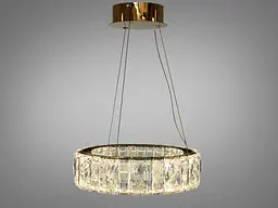 Підвісна люстра LED Diasha 585/400G кришталь золото 45 Вт з пультом - мініатюра 2