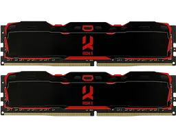 Оперативна пам'ять GoodRam 16GB (2x8GB) DDR4 3200MHz Iridium X Black (IR-X3200D464L16SA/16GDC) - мініатюра 1