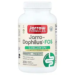 Пробіотики Jarrow Formulas Vegan Jarro-Dophilus Plus FOS, 100 вегакапсул