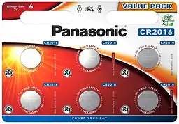Батарейка літієва CR2016 блістер 6 шт. Panasonic teh0018545