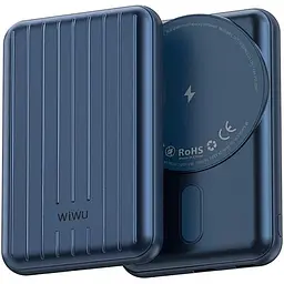 Зовнішній акумулятор WiWU Trunk Series Magnetic PP02 Wireless Charger 5000mAh 20W Blue [104340] - мініатюра 2