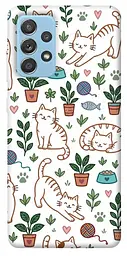 TPU чохол Demsky Cats pattern для Samsung Galaxy A52 4G / A52 5G